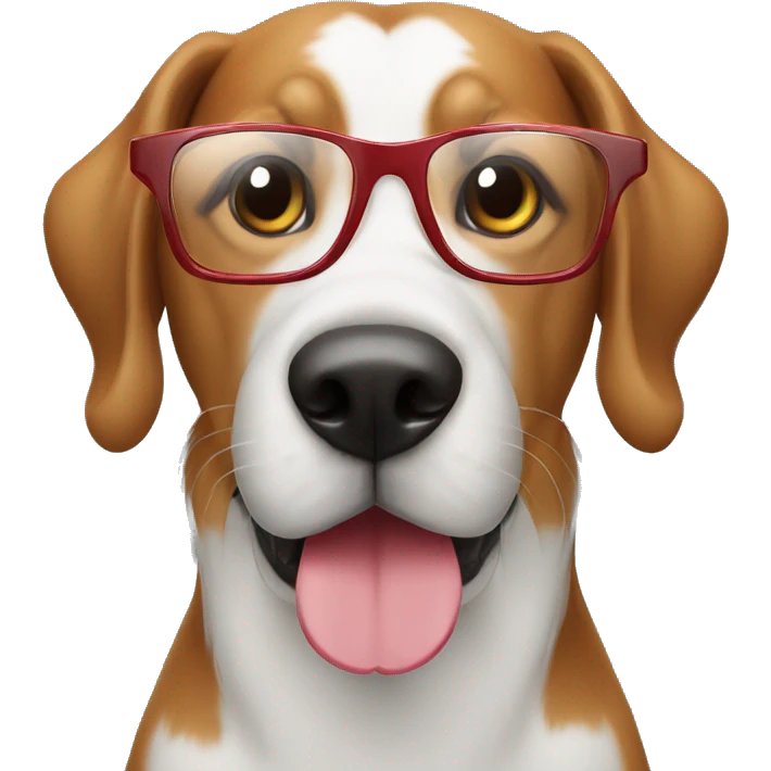 Dog with apple vision pro glass emoji