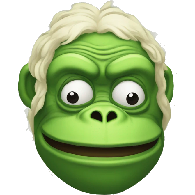 Pepe Ape with money and a moustache emoji