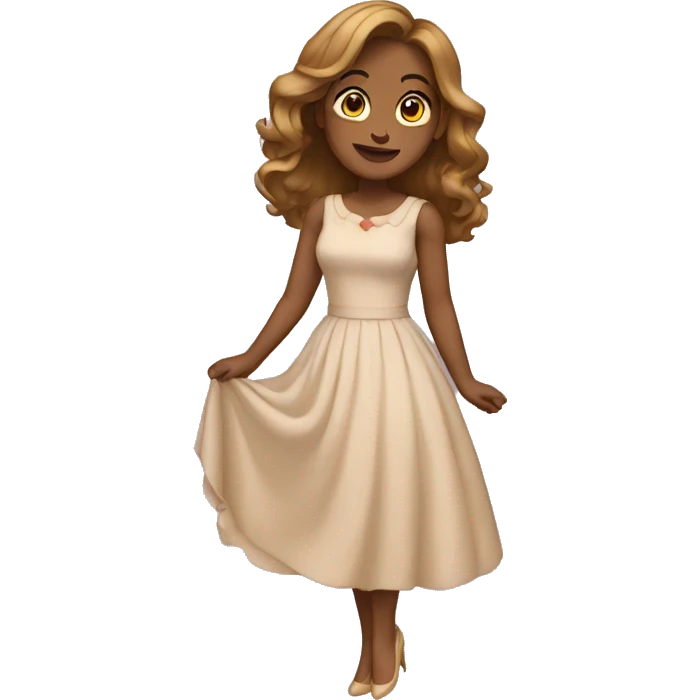 woman in a dress curtsying emoji