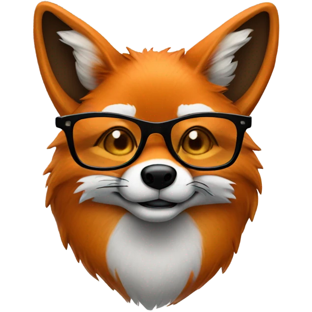 fox with glasses emoji