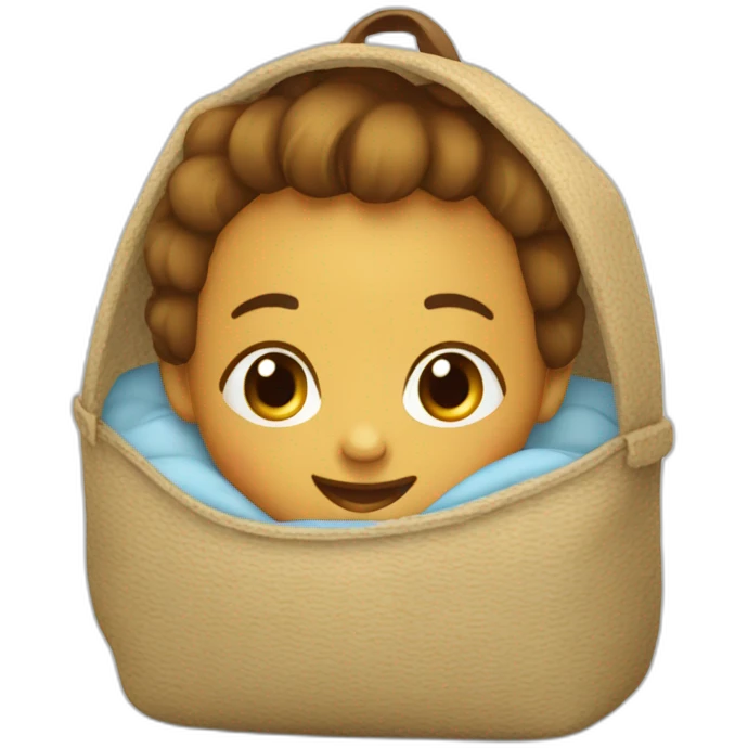 Bébé dans un sac emoji