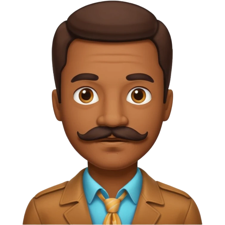 Retro 70s man face emoji