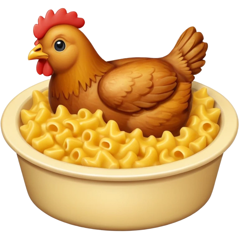 chicken with mac and cheese on the side emoji
