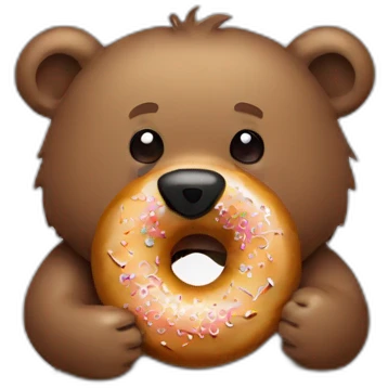 bear eating an donnut emoji