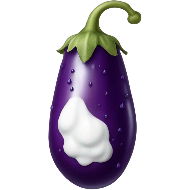 Egg plant dripping milk emoji