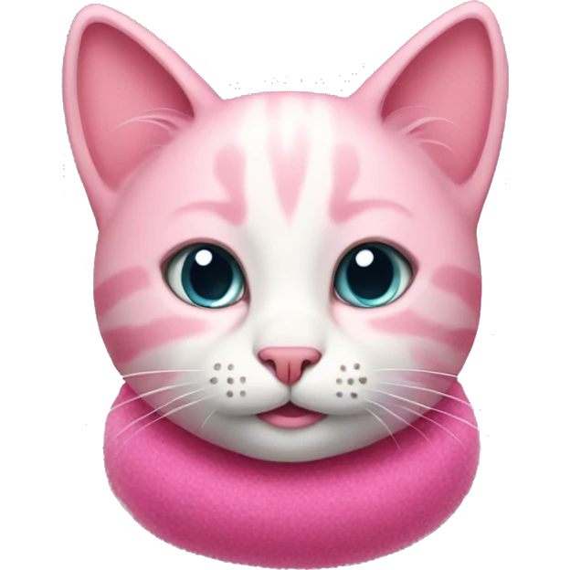 pink christmas cat emoji