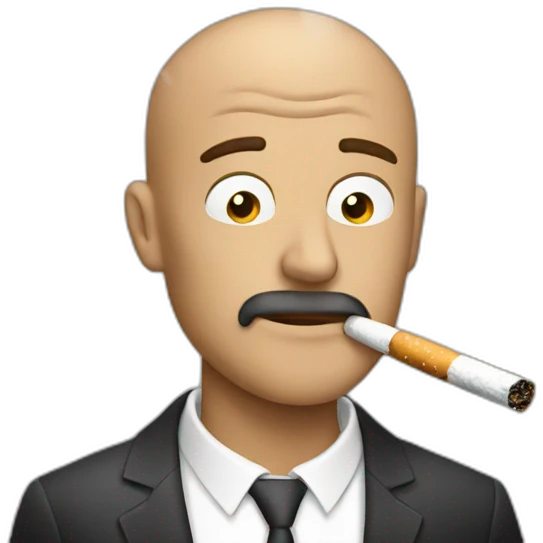 Men smoking  cigarette emoji