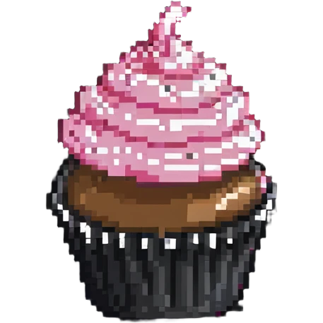 cupcake with pink icing emoji