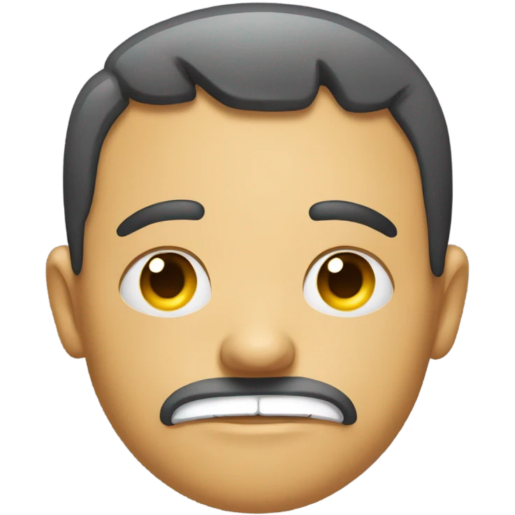 Male emoji with messed up face emoji