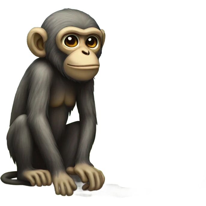 Monkey standing at a grave emoji