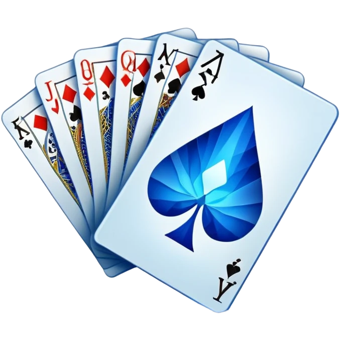 stack of blue cards magic emoji