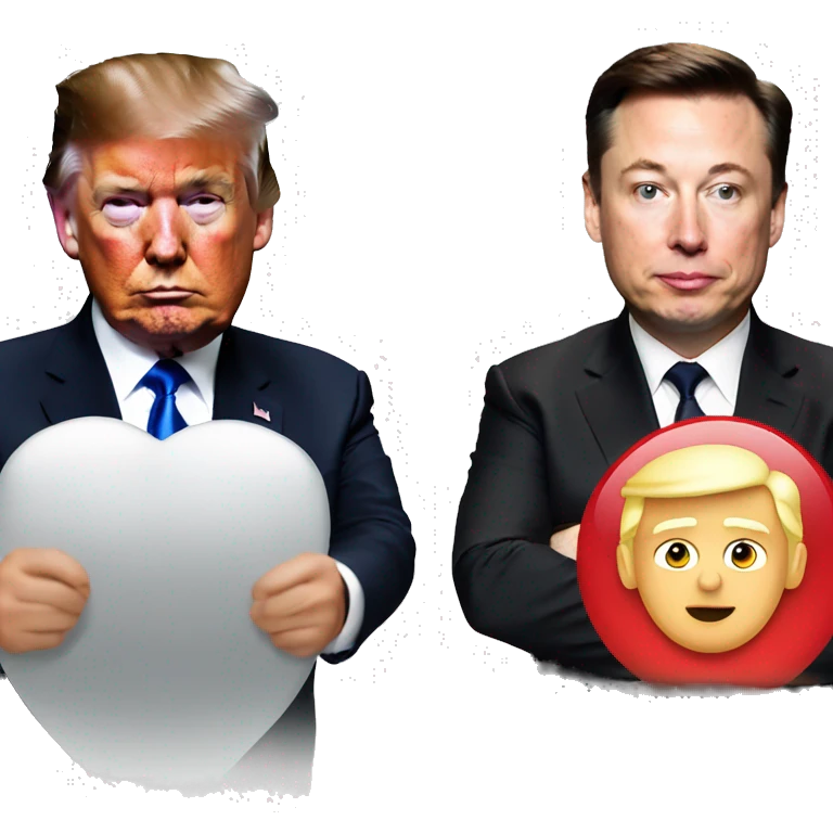 Trump and Elon in heart emoji