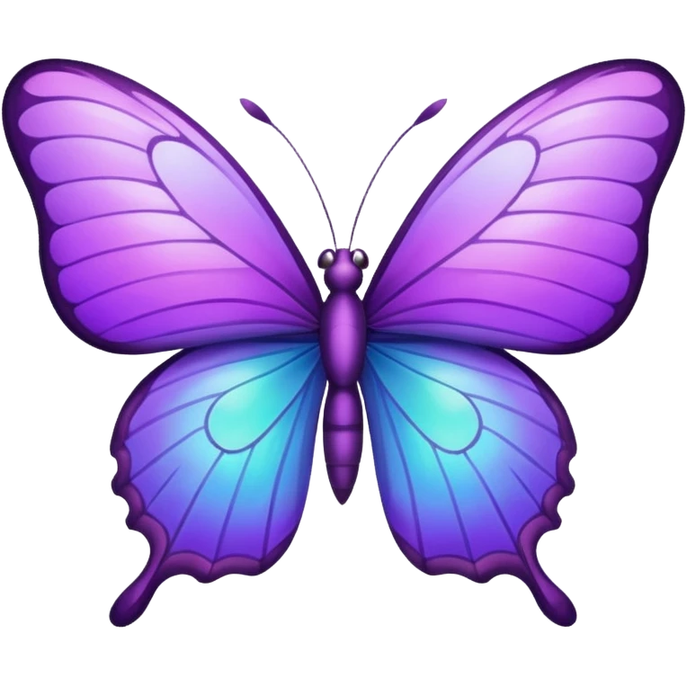 Purple butterfly in emoji emoji