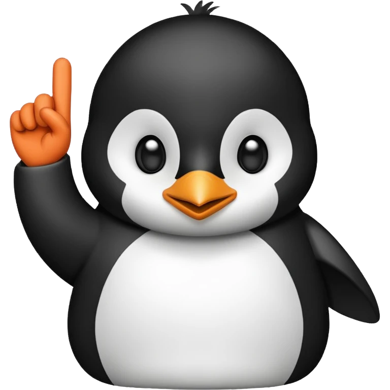 Penguin middle finger emoji
