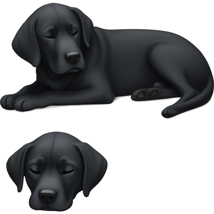 Un labrador noir qui dort emoji