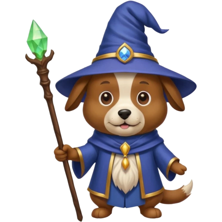 Dog wizard emoji