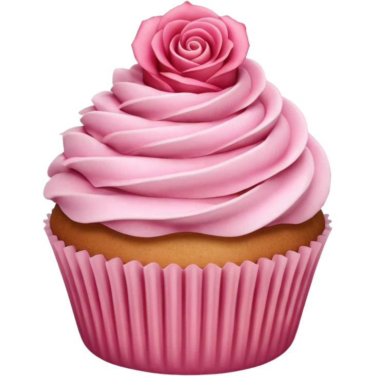 Apple rose cupcake emoji