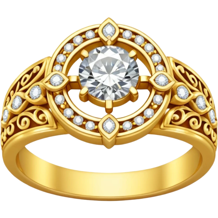 Aesthetic Engagement gold ring emoji emoji