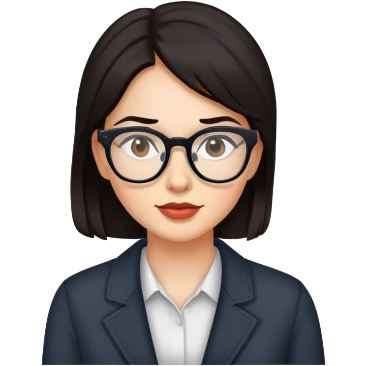 woman with glasses and dark hair emoji