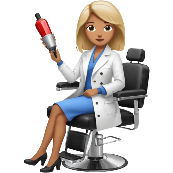 woman hairdresser chair emoji