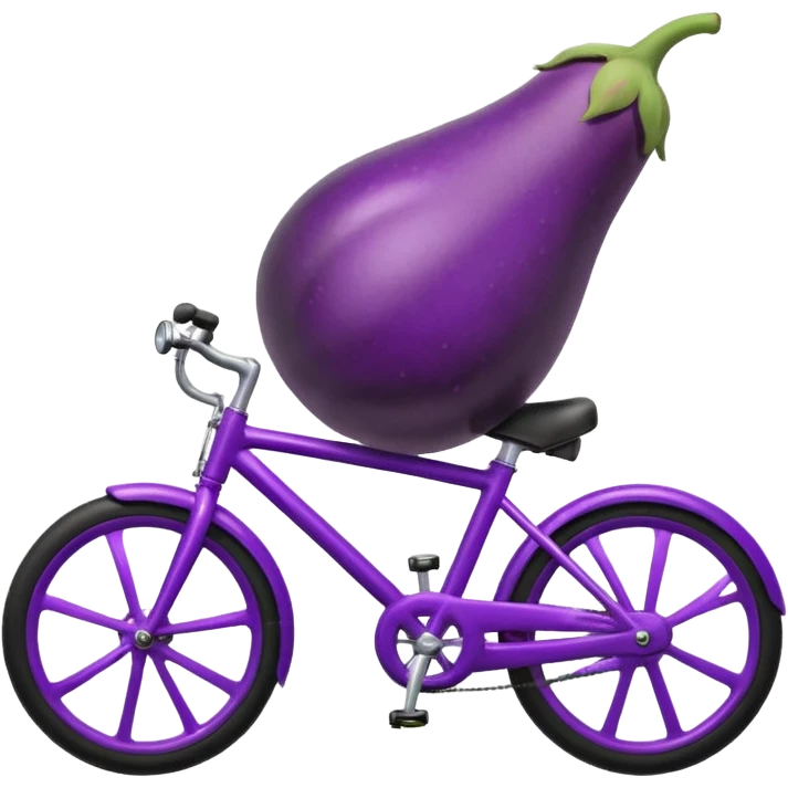 Eggplant on bike  emoji