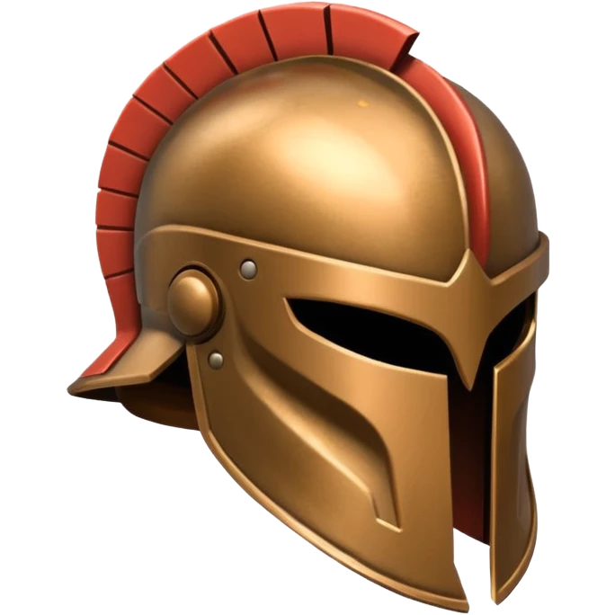 I need a Spartan helmet, but one that is on its side and is a single color. emoji