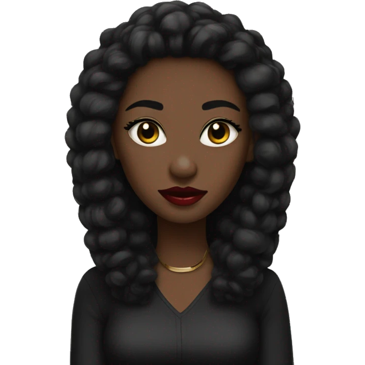 dark female vibe things like black fur or red lipstic emoji