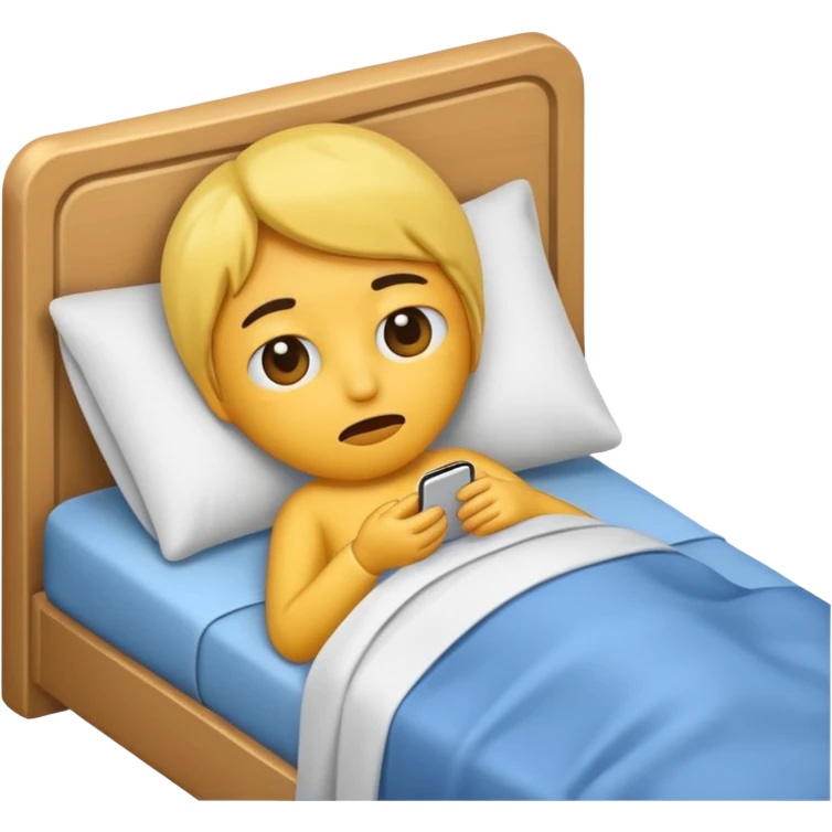 Sick in bed emoji