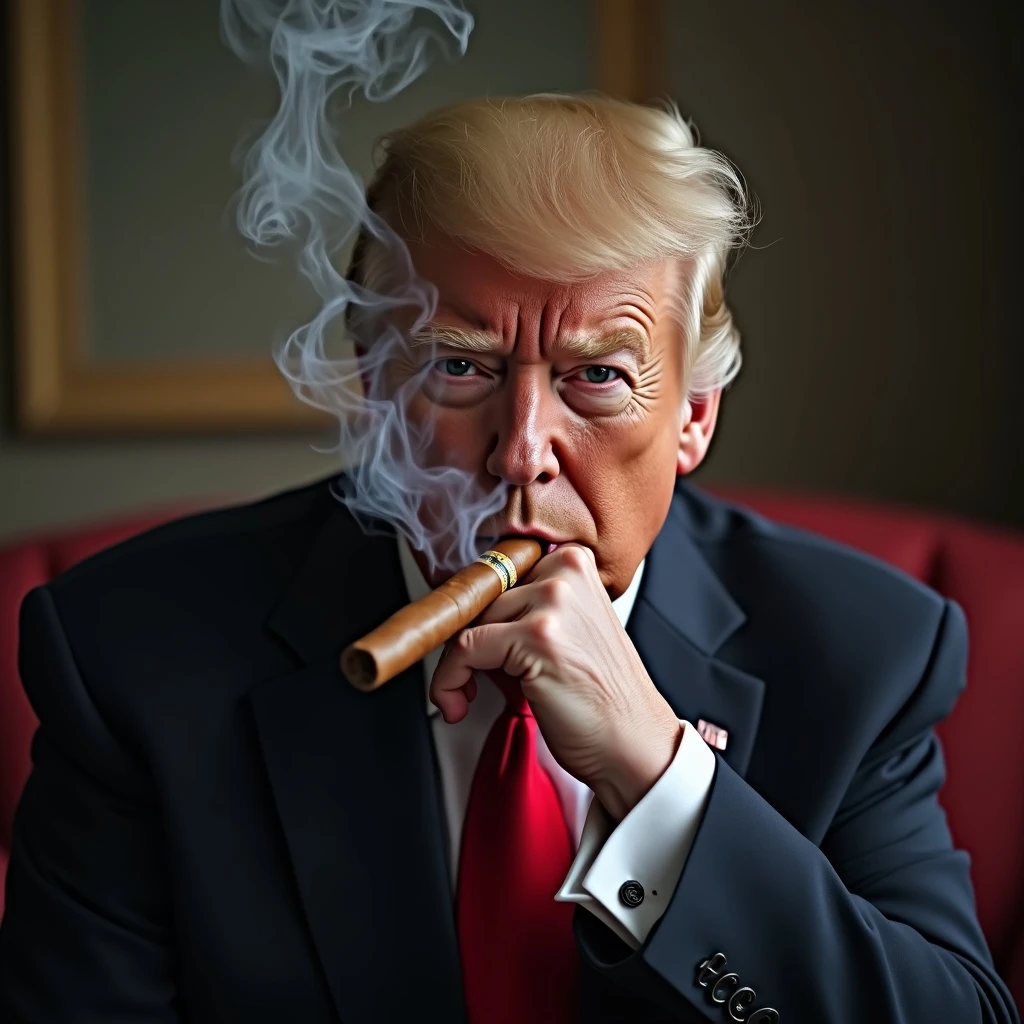 donald trump smoking cigar emoji