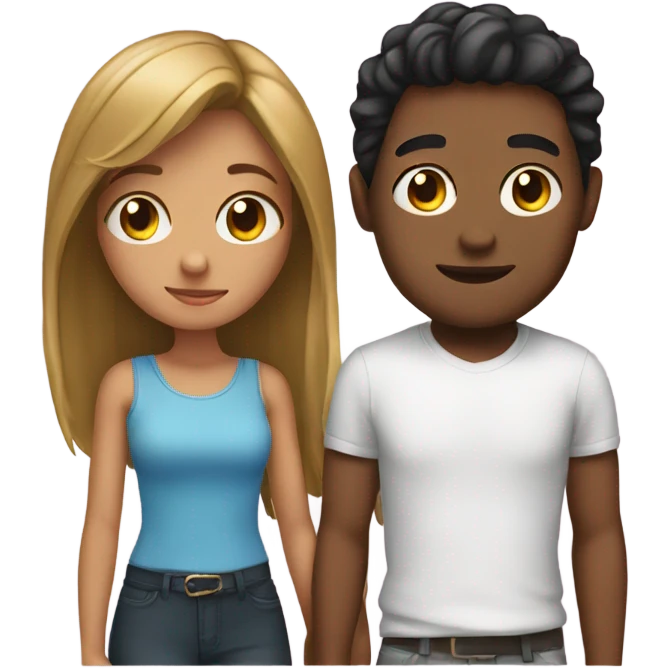 Girl with her boyfriend  emoji