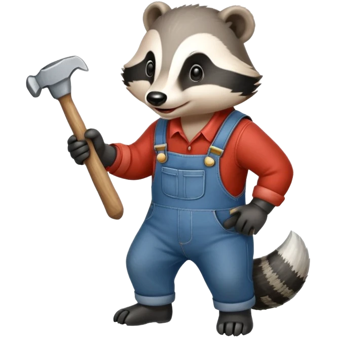 Badger doing DIY emoji