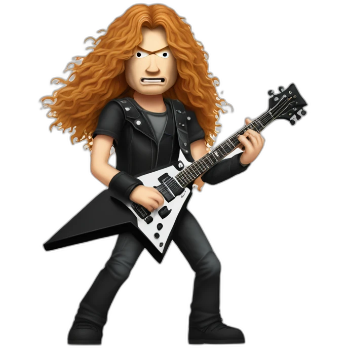 Dave Mustaine avec une guitare emoji