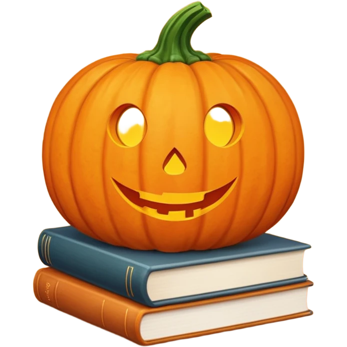 autumn books Pumpkin emoji