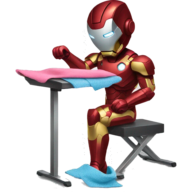 ironman ironing clothes emoji
