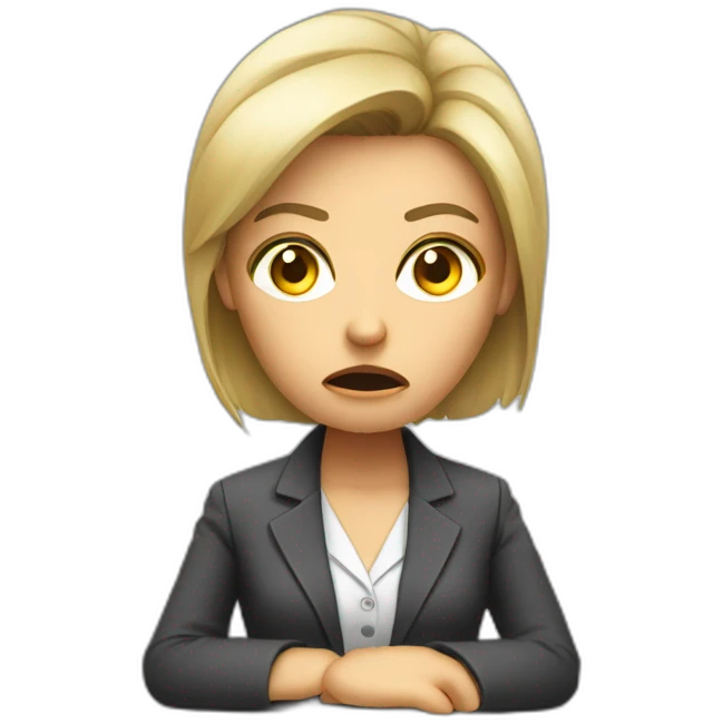 angry femail accountant emoji