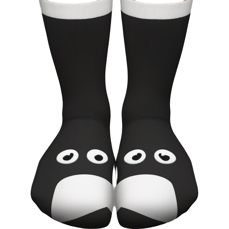 Plain Black over knee socks emoji