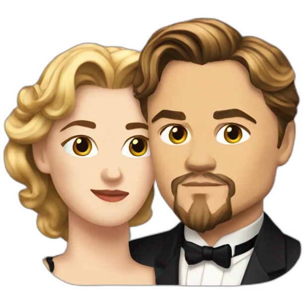 keyt winslet with leonardo dicaprio in titanic emoji