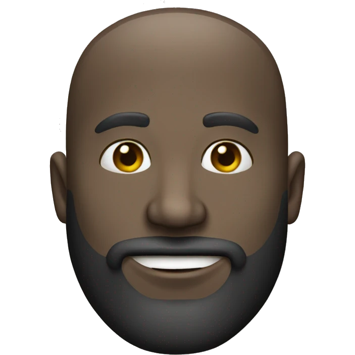 bald man with beard portrait emoji