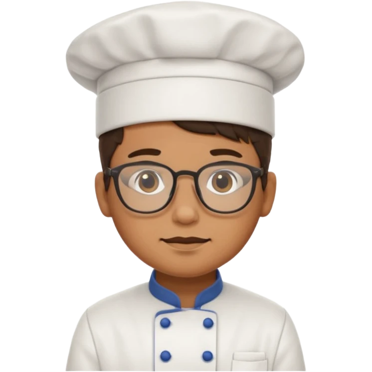 glasses chef with uniform emoji