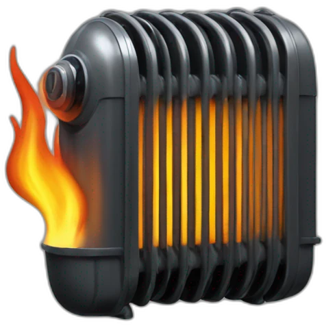 Radiateur en feu emoji