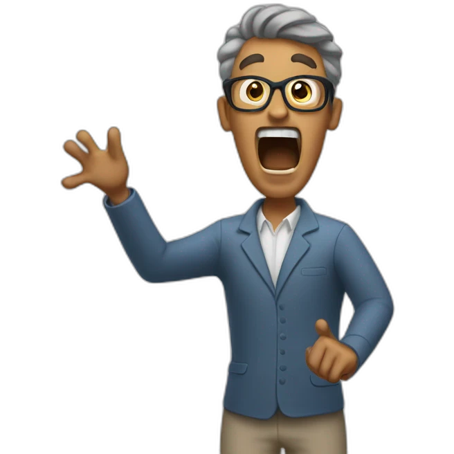yelling music teacher emoji
