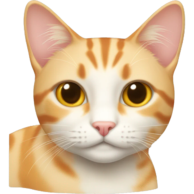 cream and orange colored tabby cat loafing  emoji