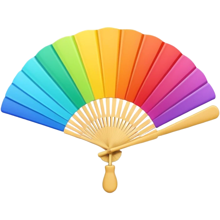 3D fan colour swatch emoji