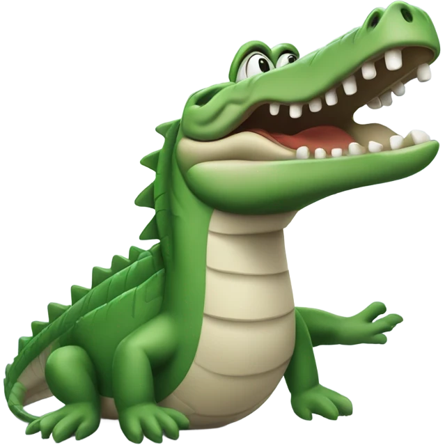 Crocodile riding a tornado emoji