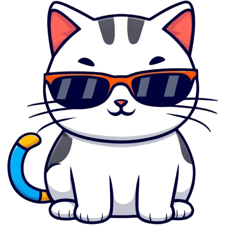 Cat with sunglasses emoji