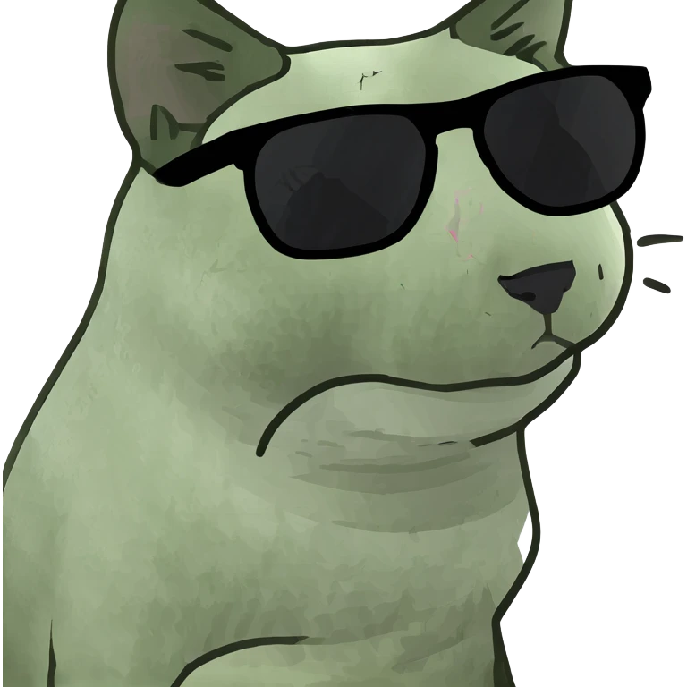 Cat with sunglasses emoji