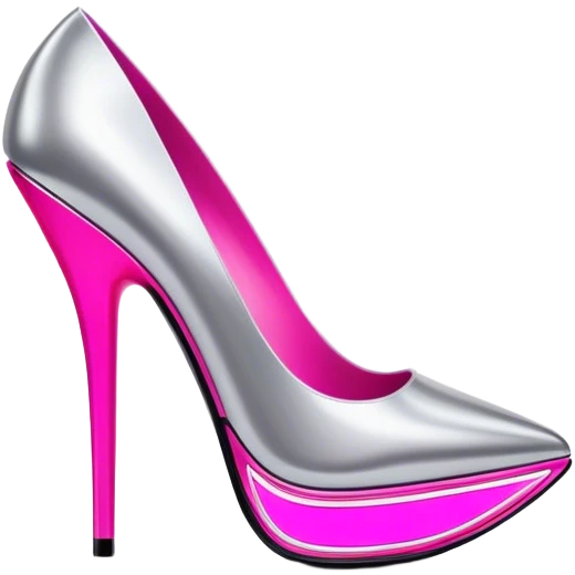 neon cyberpunk style 
stiletto emoji