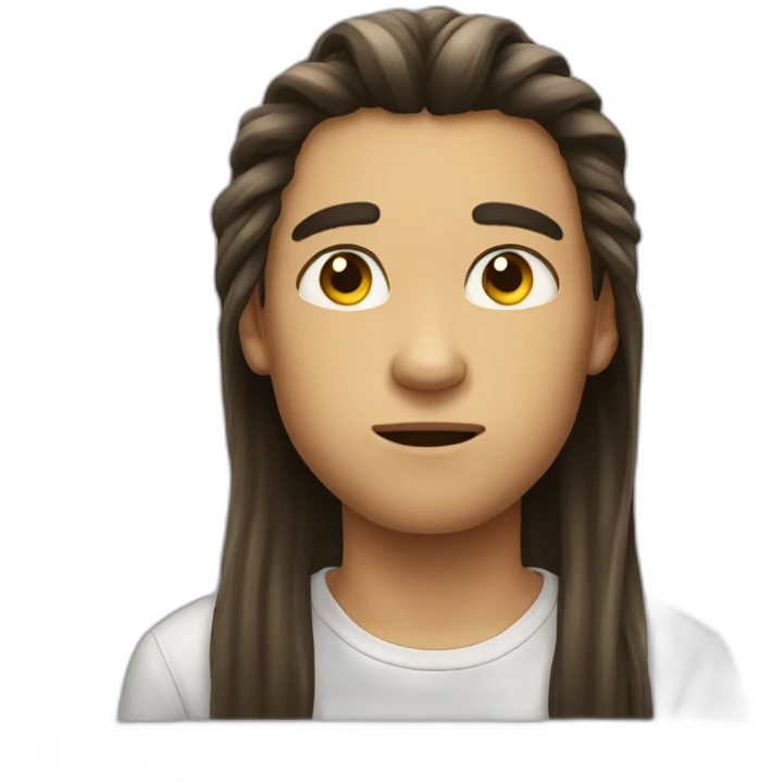 Long hair boy attitude  emoji