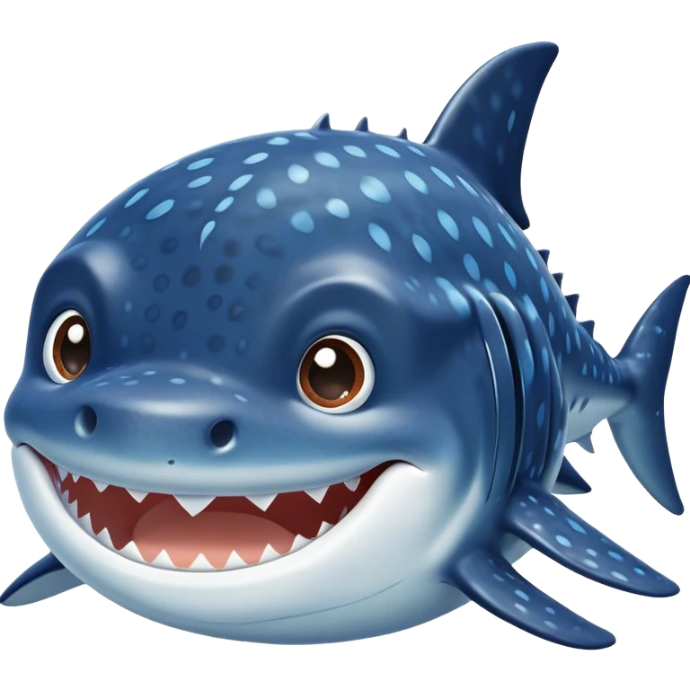 cutie Smiling whale shark baby a n d emoji