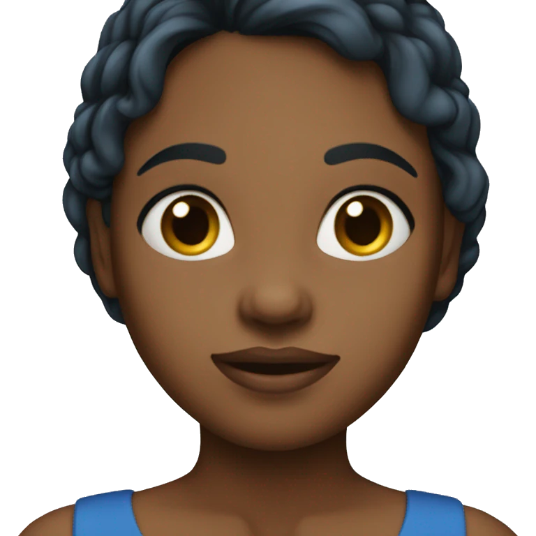 girl in blue dress emoji